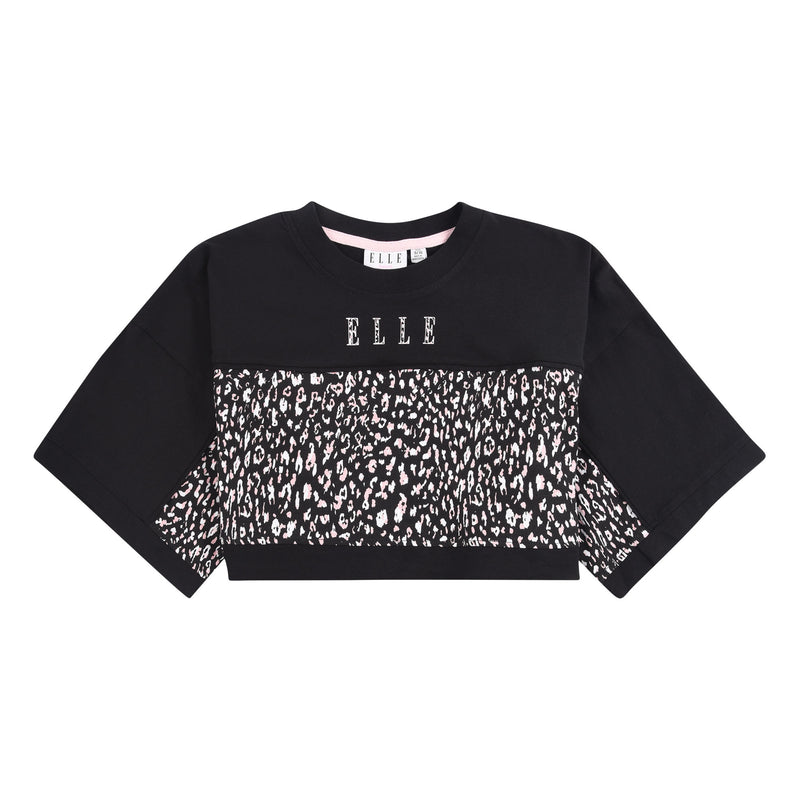 Elle Cheetah Logo Boxy Junior Girls T-Shirt